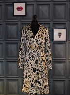 Womens Green Velvet Wrap Around Style Long Dress With Tie up New
