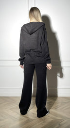 matching set outfit women in black